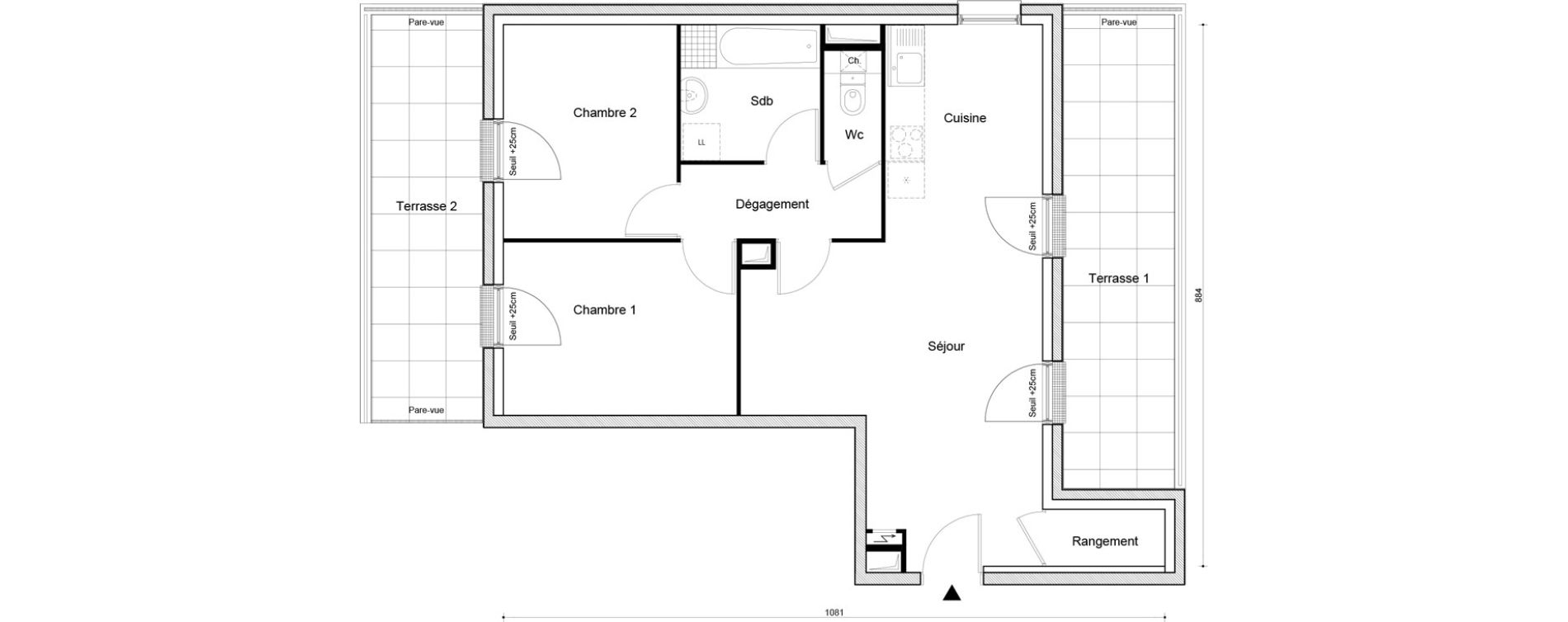 Appartement T3 de 63,14 m2 &agrave; Petit-Couronne Centre ville - archipel