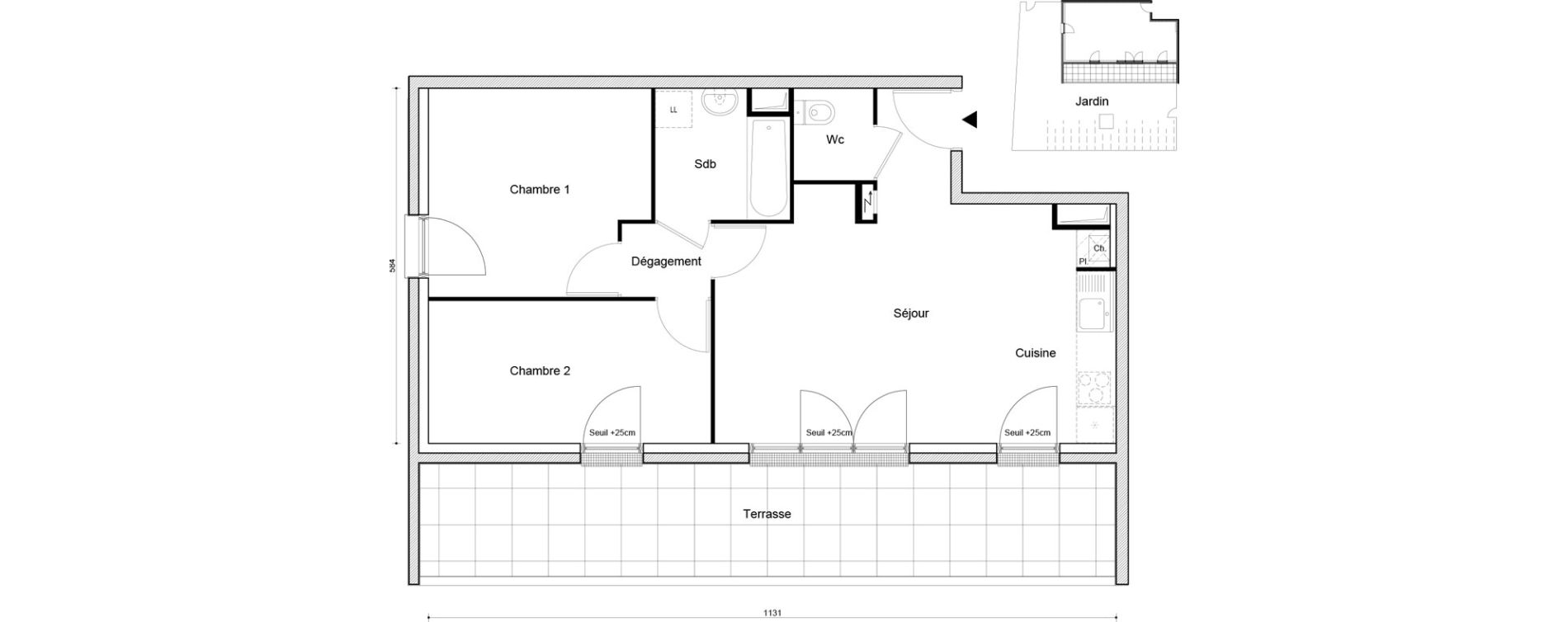 Appartement T3 de 58,83 m2 &agrave; Petit-Couronne Centre ville - archipel