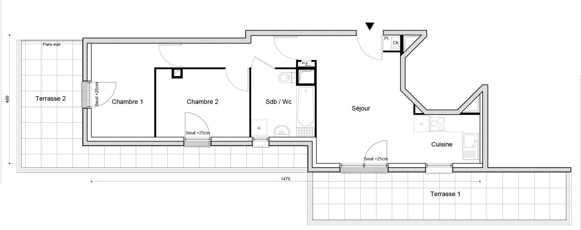 Appartement T3 de 51,15 m2 &agrave; Petit-Couronne Centre ville - archipel