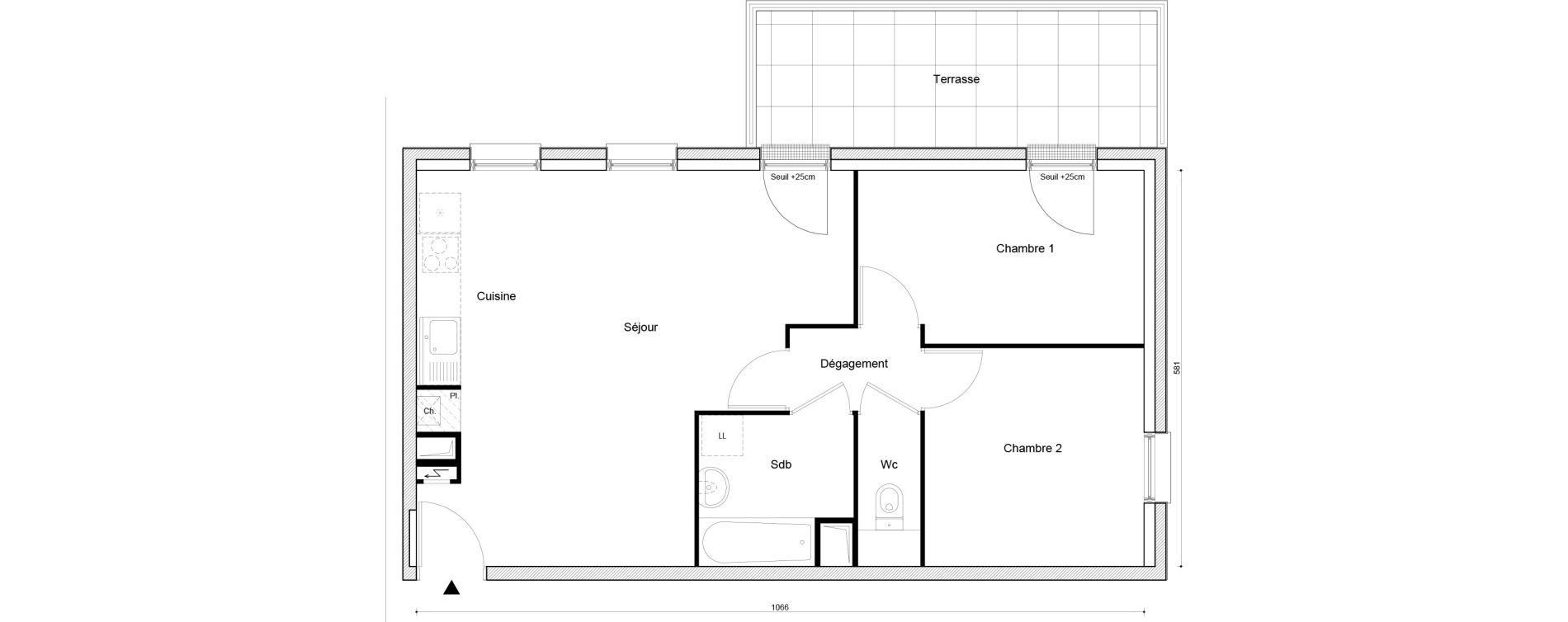 Appartement T3 de 60,00 m2 &agrave; Petit-Couronne Centre ville - archipel