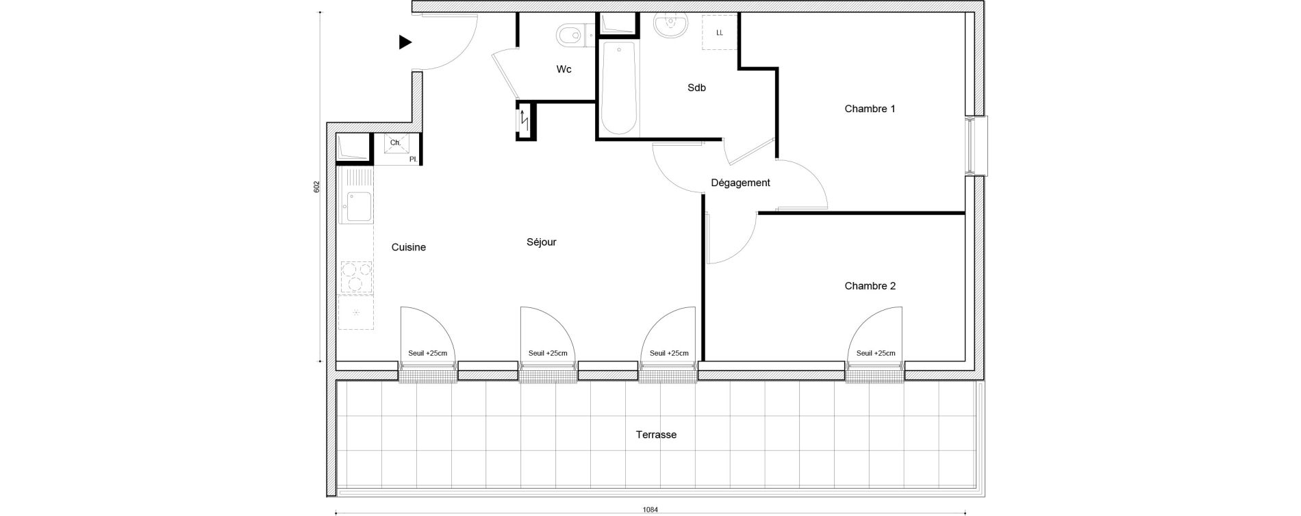 Appartement T3 de 60,23 m2 &agrave; Petit-Couronne Centre ville - archipel