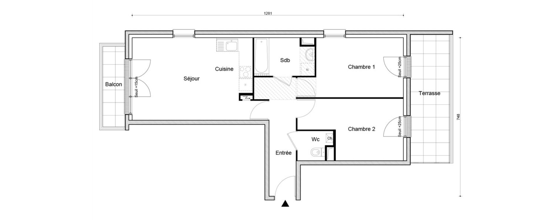 Appartement T3 de 62,21 m2 &agrave; Petit-Couronne Centre ville - archipel