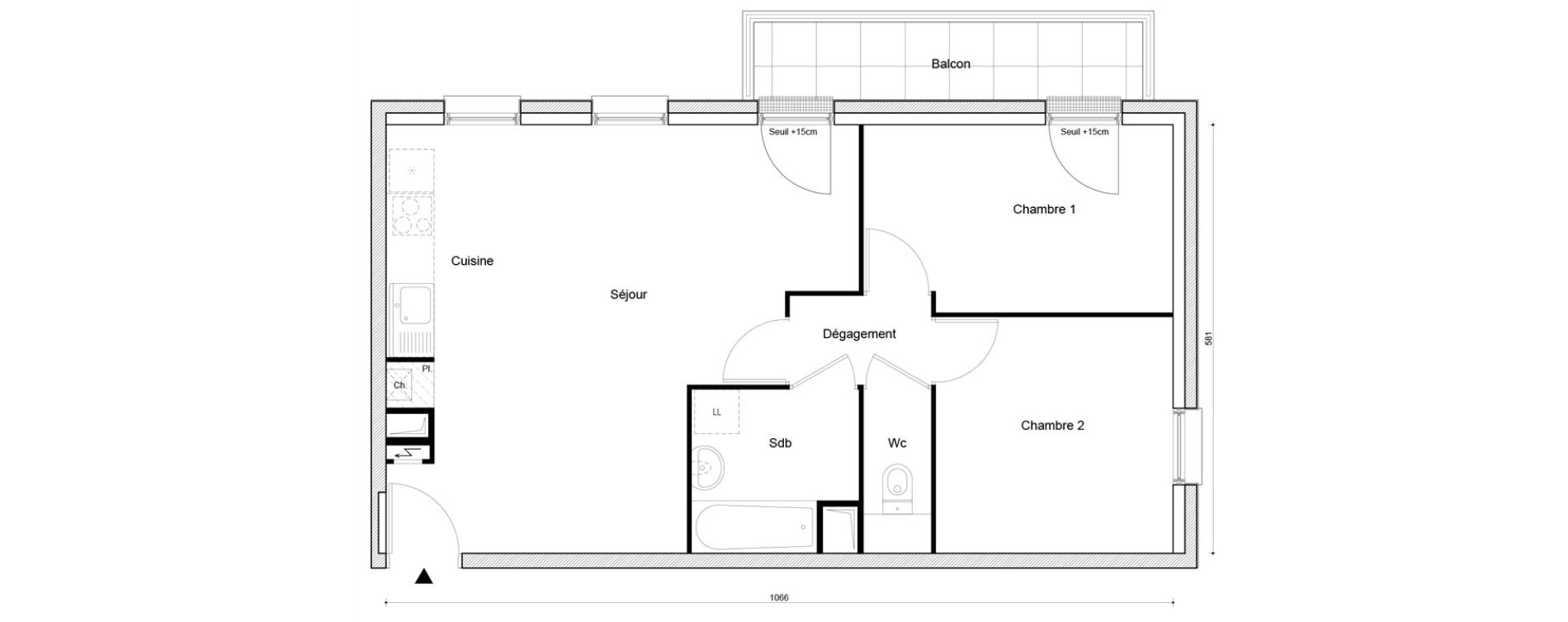 Appartement T3 de 60,00 m2 &agrave; Petit-Couronne Centre ville - archipel