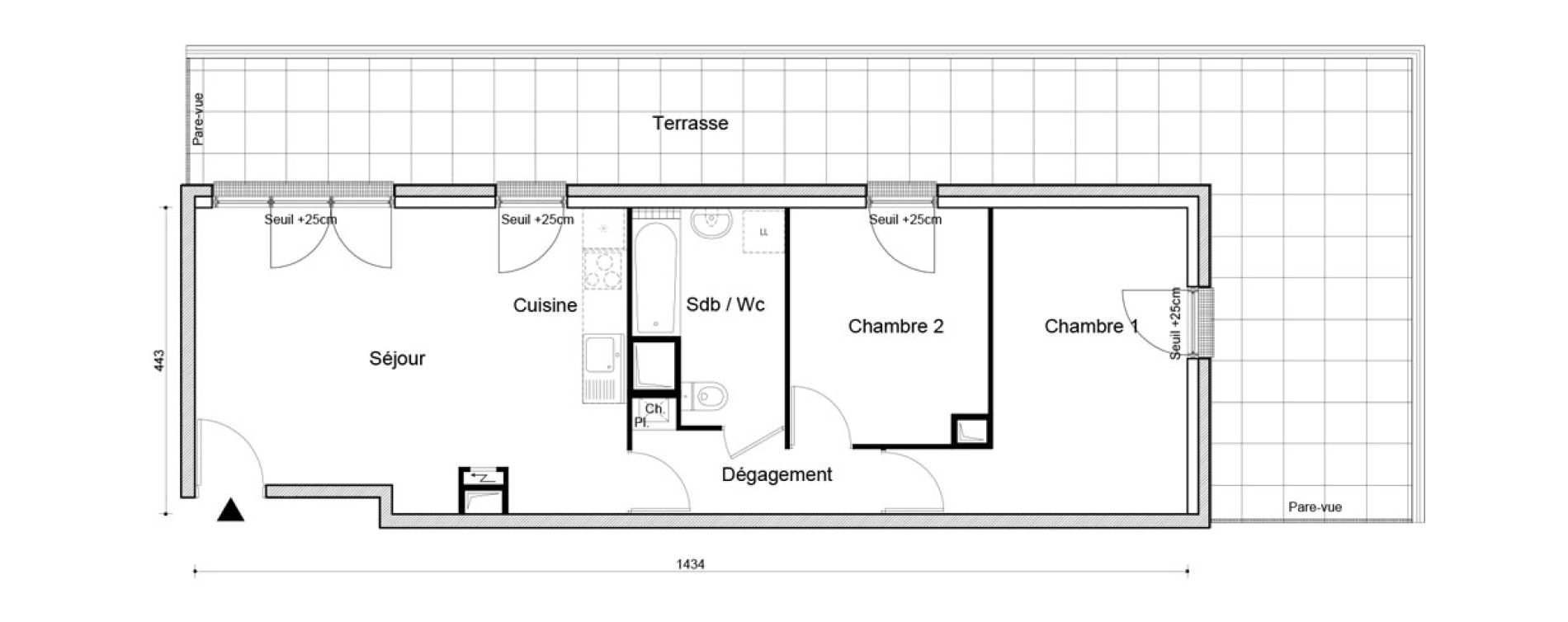 Appartement T3 de 60,15 m2 &agrave; Petit-Couronne Centre ville - archipel