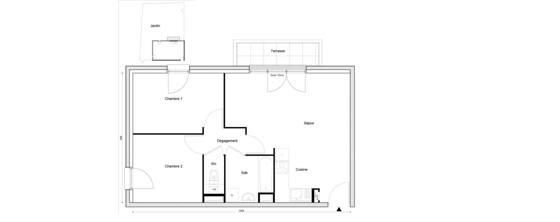 Appartement T3 de 58,19 m2 &agrave; Petit-Couronne Centre ville - archipel