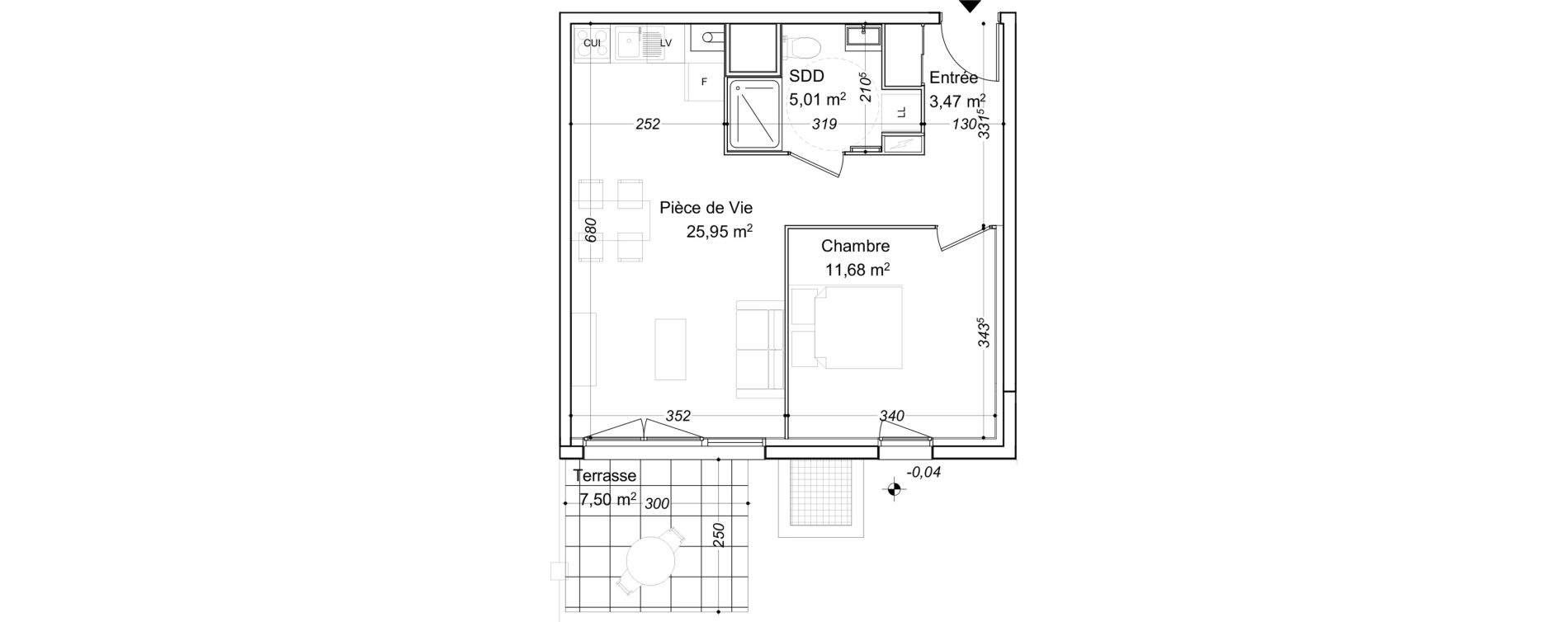 Appartement T2 de 46,11 m2 &agrave; Petit-Couronne Le pommeret - mairie