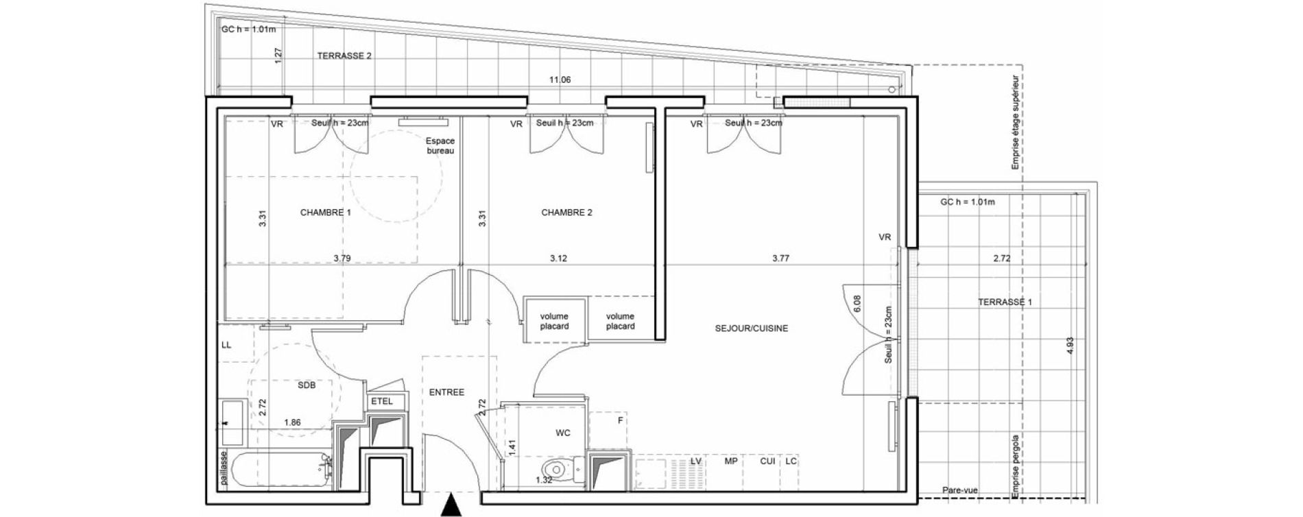 Appartement T3 de 62,82 m2 &agrave; Rouen Blossom park