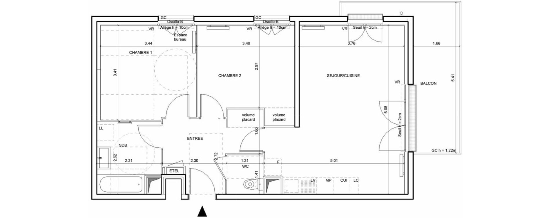 Appartement T3 de 63,37 m2 &agrave; Rouen Blossom park