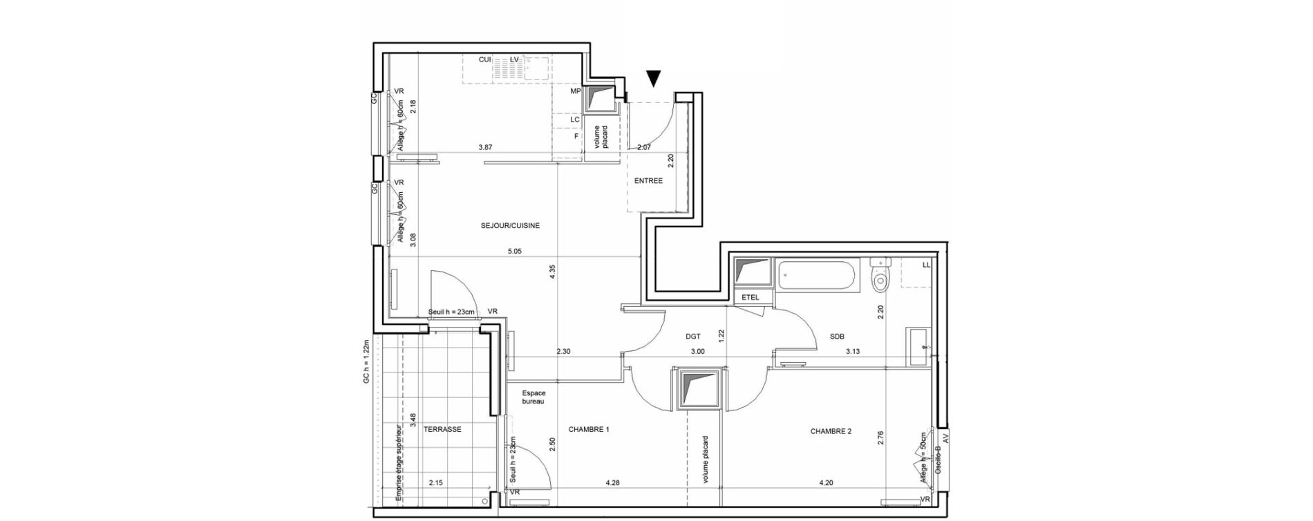 Appartement T3 de 62,79 m2 &agrave; Rouen Blossom park