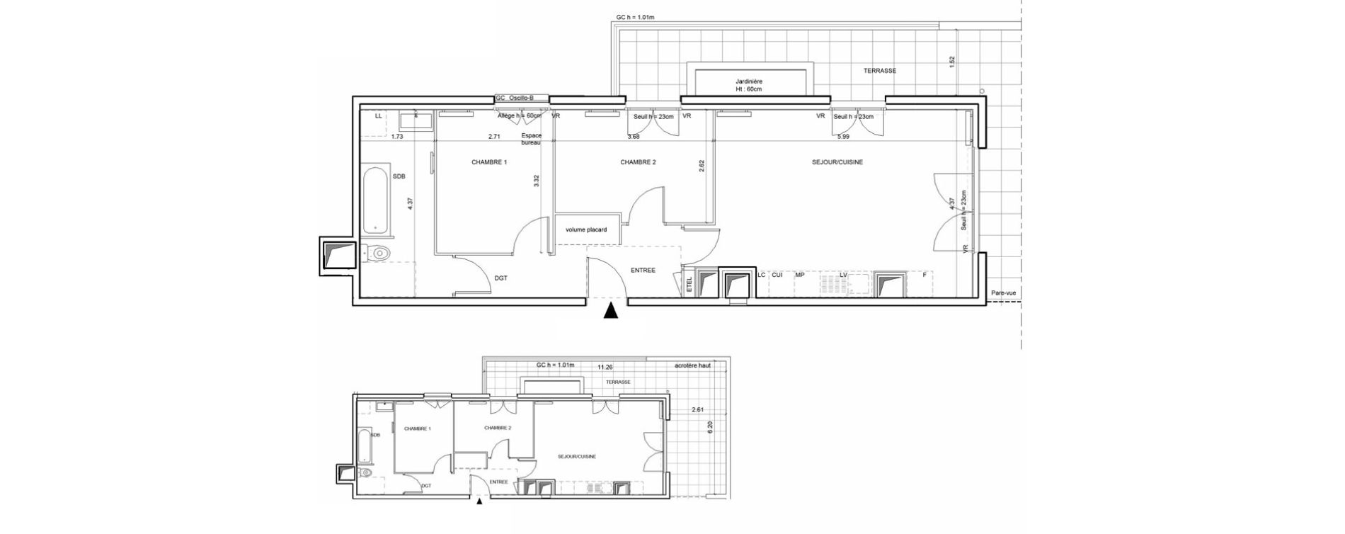 Appartement T3 de 60,46 m2 &agrave; Rouen Blossom park