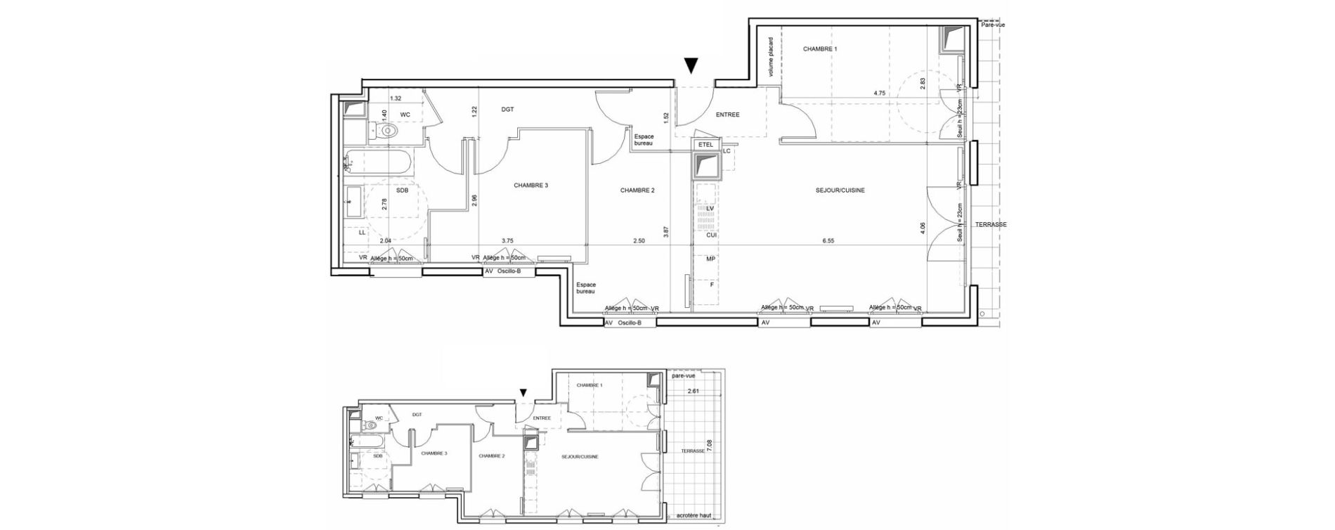 Appartement T4 de 78,81 m2 &agrave; Rouen Blossom park