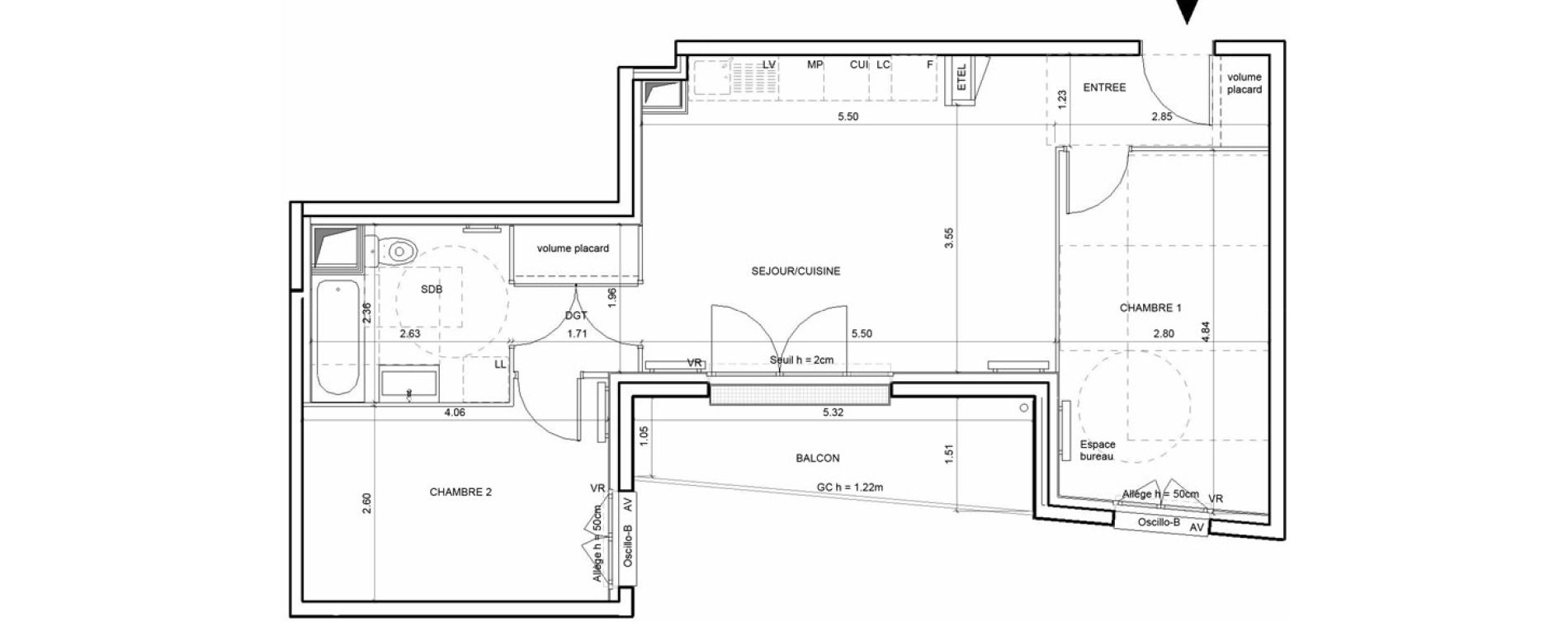 Appartement T3 de 59,24 m2 &agrave; Rouen Blossom park