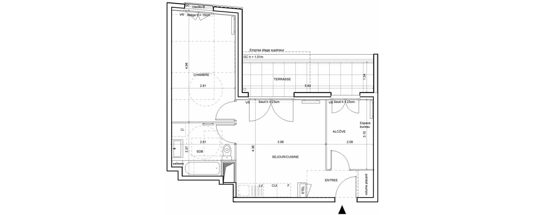 Appartement T2 de 45,79 m2 &agrave; Rouen Blossom park