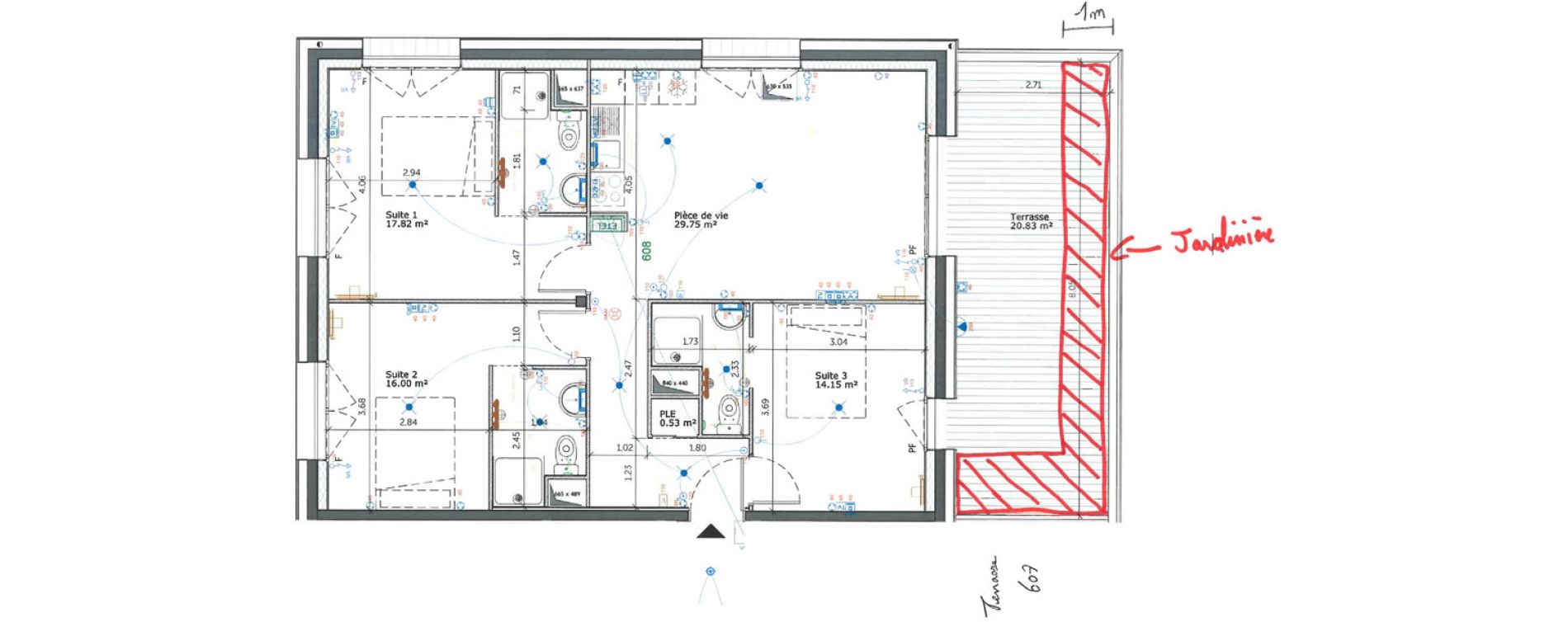 Appartement T4 de 78,25 m2 &agrave; Rouen Flaubert