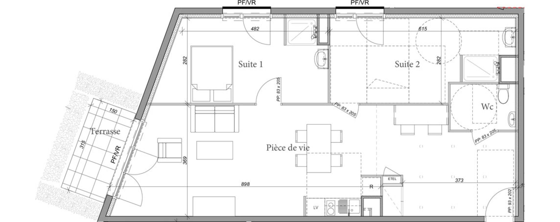 Appartement T3 de 77,51 m2 &agrave; Rouen Grieu - vallon suisse - st hilaire