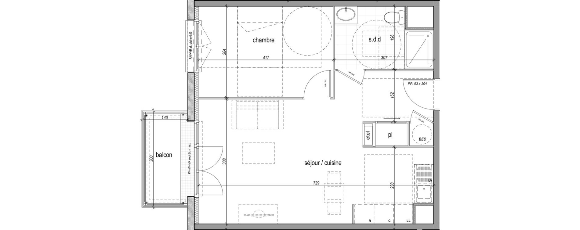 Appartement T2 de 47,22 m2 &agrave; Saint-Aubin-L&egrave;s-Elbeuf Centre