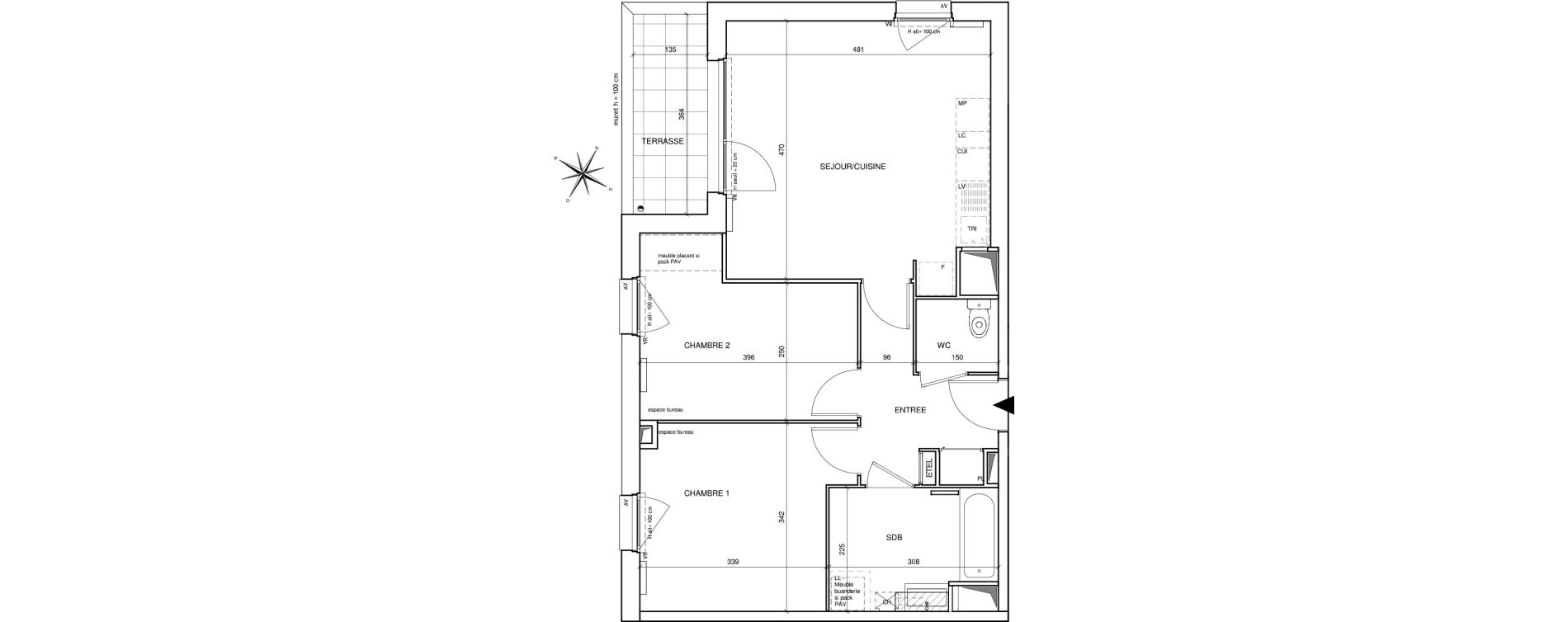 Appartement T3 de 60,04 m2 &agrave; Saint-Aubin-L&egrave;s-Elbeuf Centre