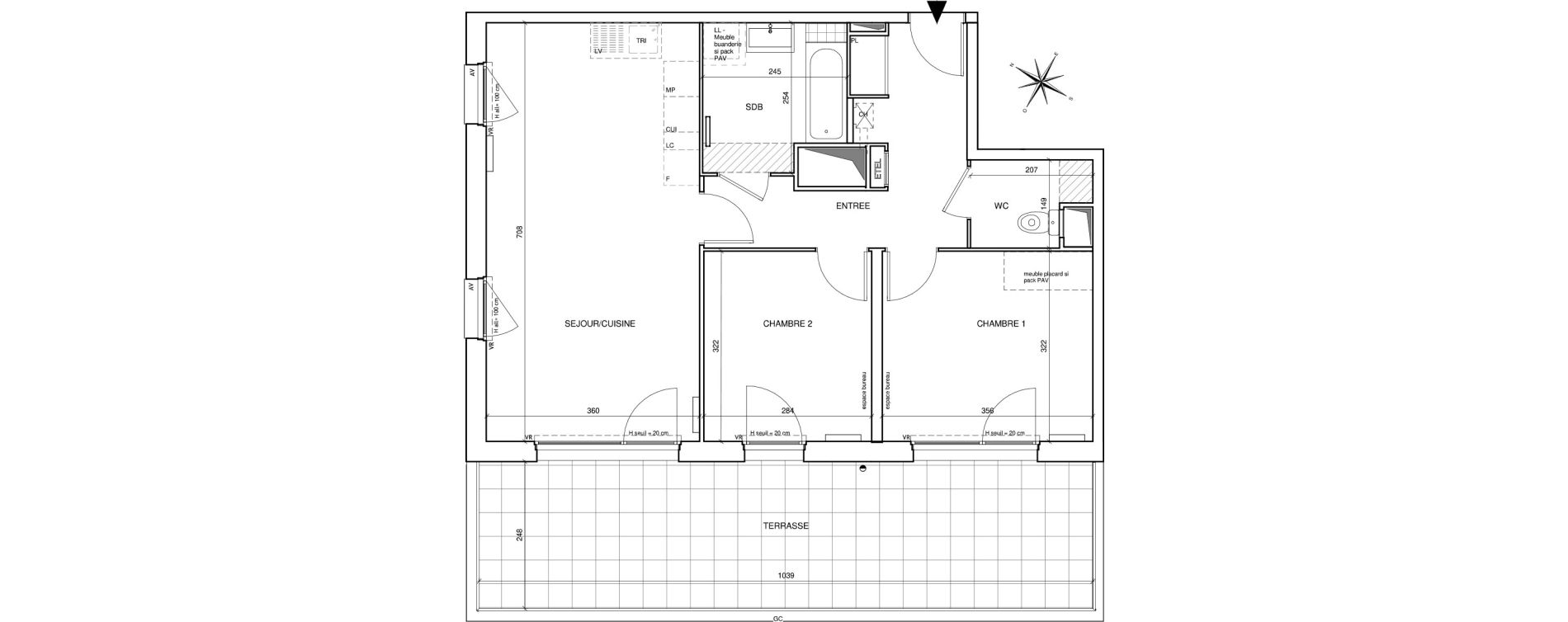 Appartement T3 de 64,17 m2 &agrave; Saint-Aubin-L&egrave;s-Elbeuf Centre