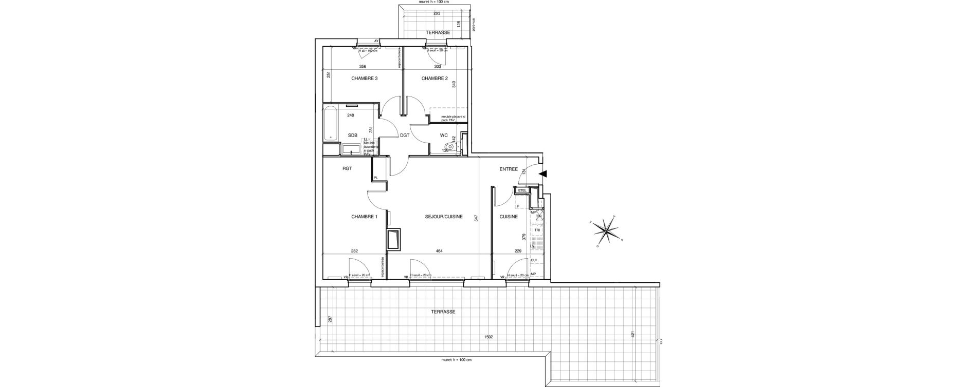 Appartement T4 de 80,87 m2 &agrave; Saint-Aubin-L&egrave;s-Elbeuf Centre