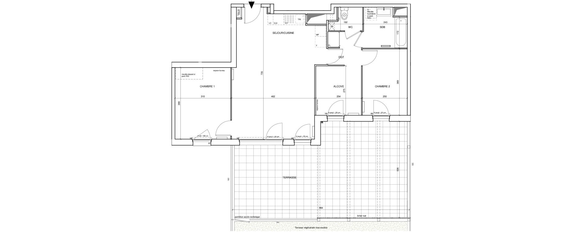 Appartement T3 de 72,34 m2 &agrave; Saint-Aubin-L&egrave;s-Elbeuf Centre