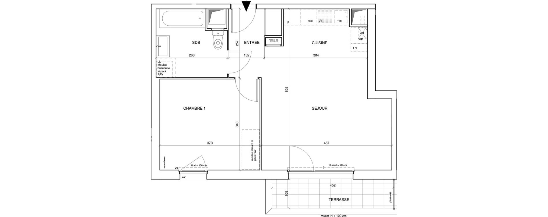 Appartement T2 de 47,40 m2 &agrave; Saint-Aubin-L&egrave;s-Elbeuf Centre