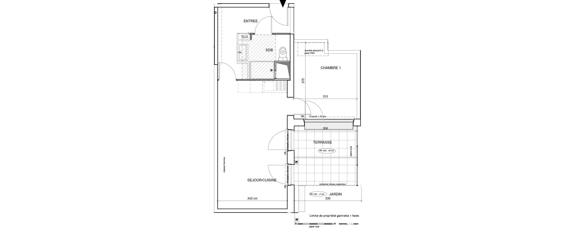 Appartement T2 de 43,82 m2 &agrave; Saint-Aubin-L&egrave;s-Elbeuf Centre