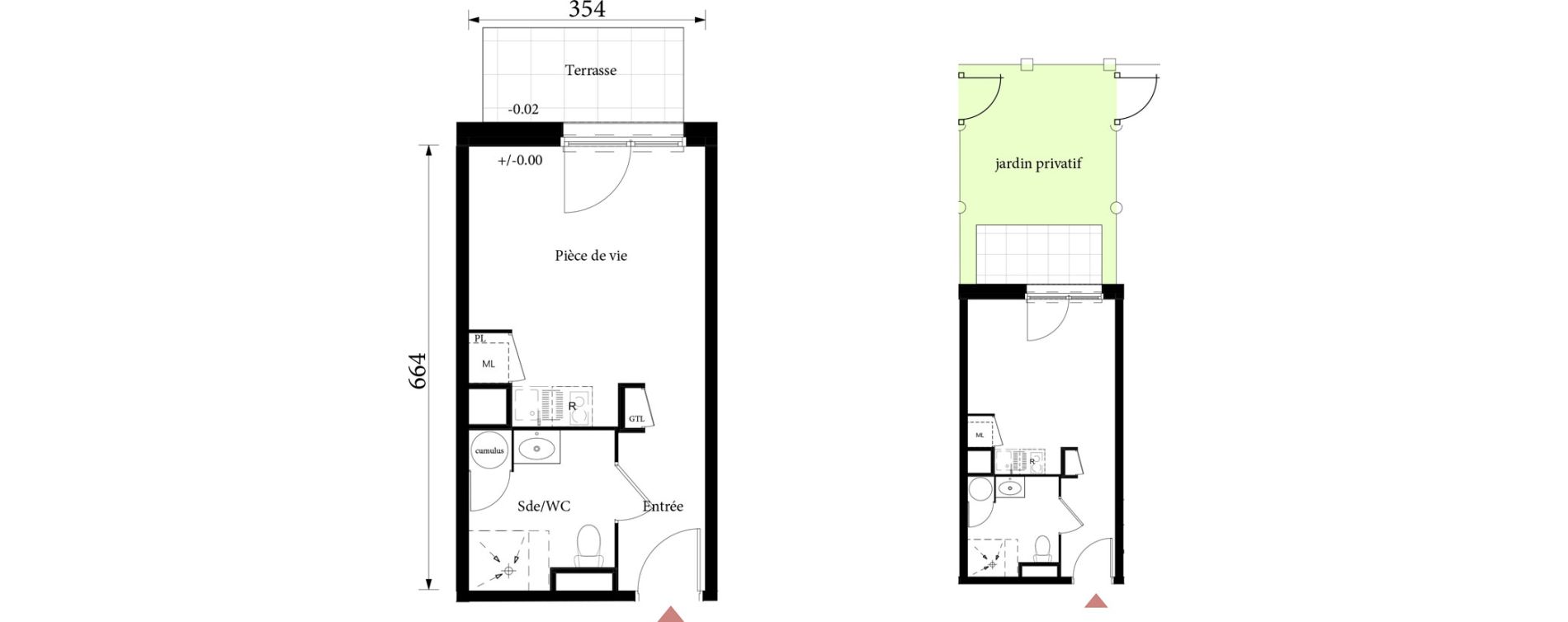 Appartement T1 de 22,19 m2 &agrave; Saint-&Eacute;tienne-Du-Rouvray Joliot - curie