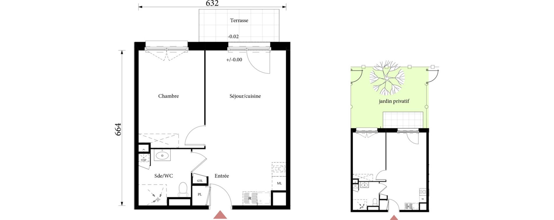 Appartement T2 de 40,24 m2 &agrave; Saint-&Eacute;tienne-Du-Rouvray Joliot - curie