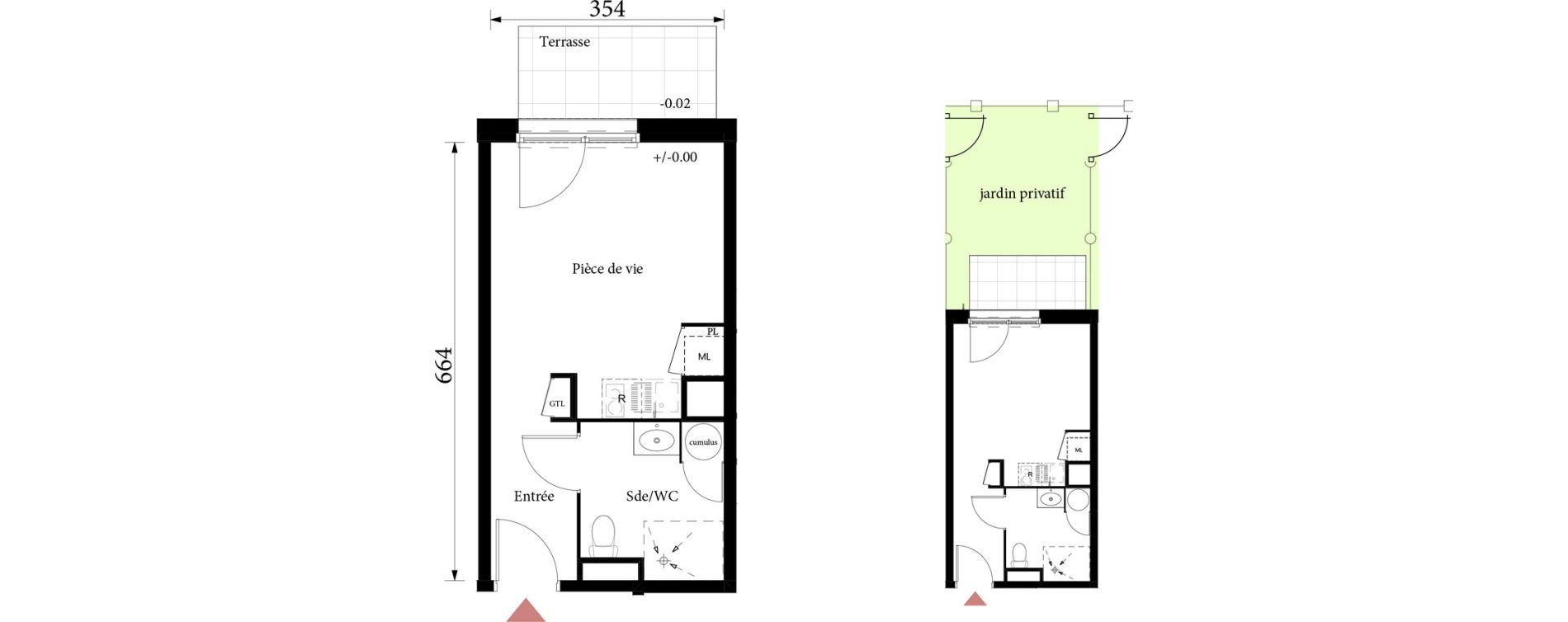 Appartement T1 de 22,21 m2 &agrave; Saint-&Eacute;tienne-Du-Rouvray Joliot - curie