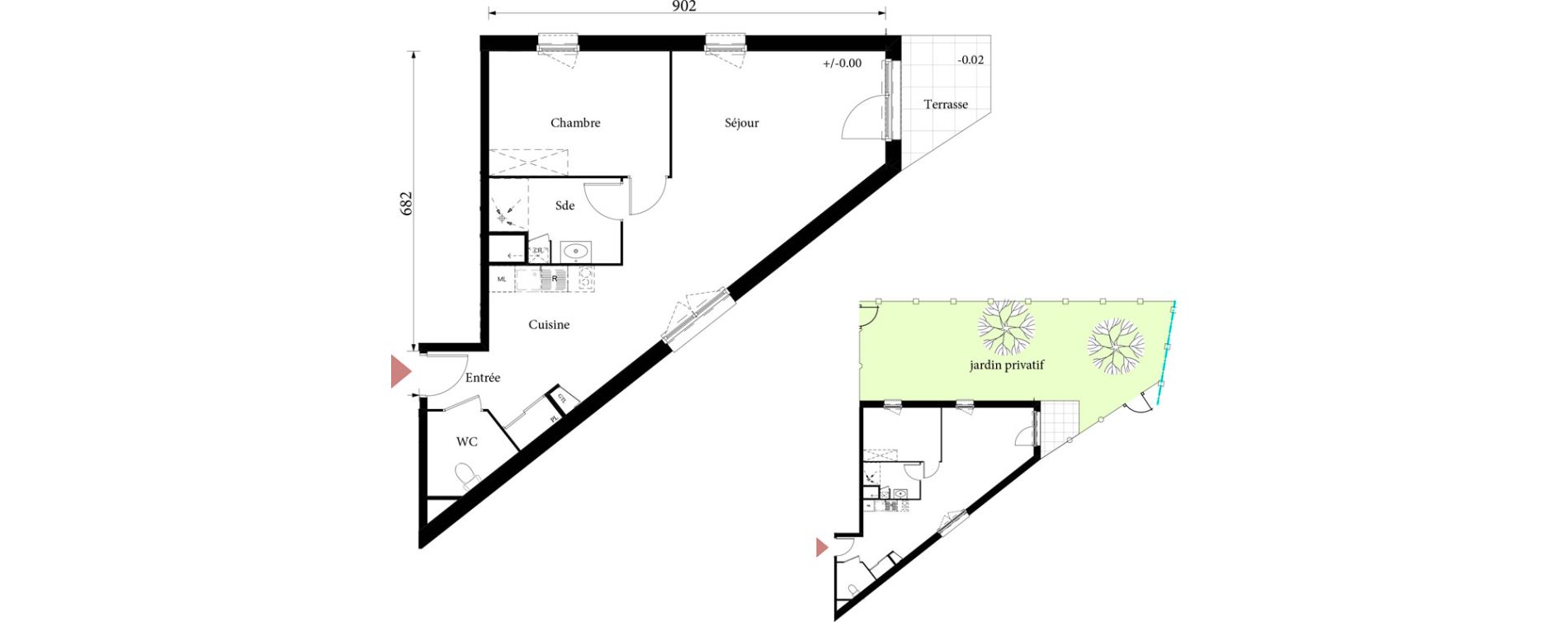 Appartement T2 de 57,91 m2 &agrave; Saint-&Eacute;tienne-Du-Rouvray Joliot - curie