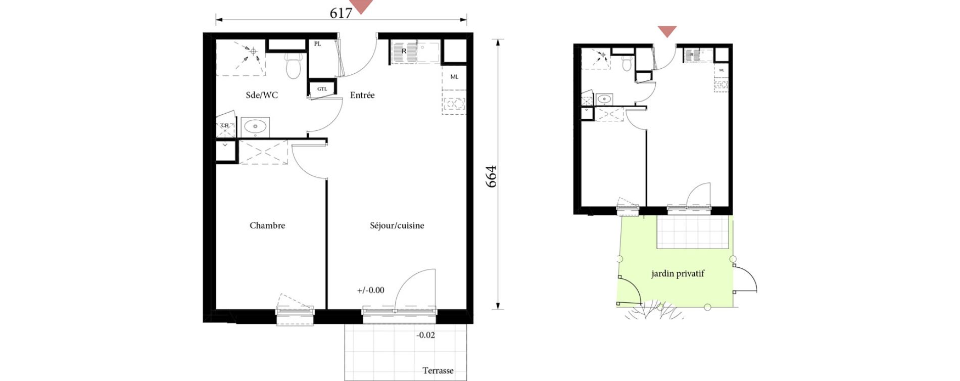 Appartement T2 de 39,12 m2 &agrave; Saint-&Eacute;tienne-Du-Rouvray Joliot - curie
