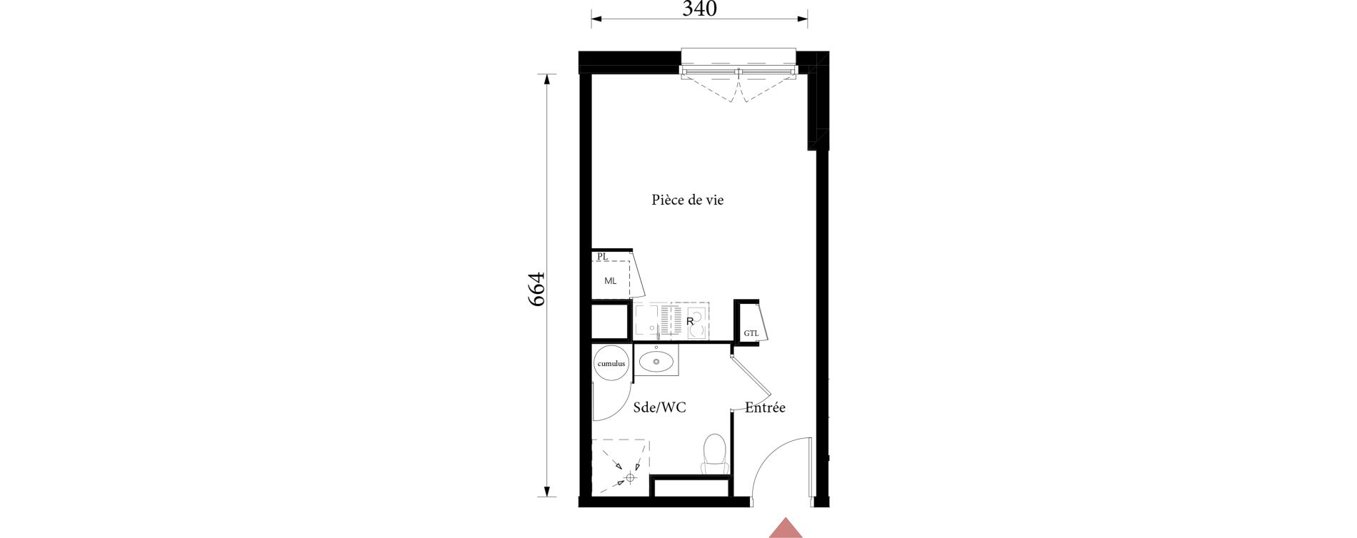 Appartement T1 de 21,92 m2 &agrave; Saint-&Eacute;tienne-Du-Rouvray Joliot - curie