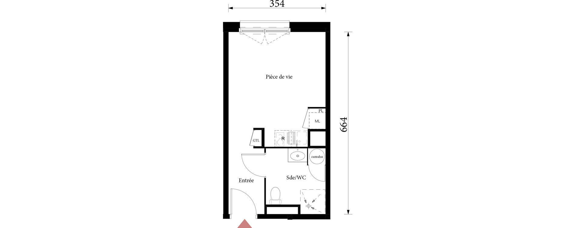 Appartement T1 de 22,10 m2 &agrave; Saint-&Eacute;tienne-Du-Rouvray Joliot - curie