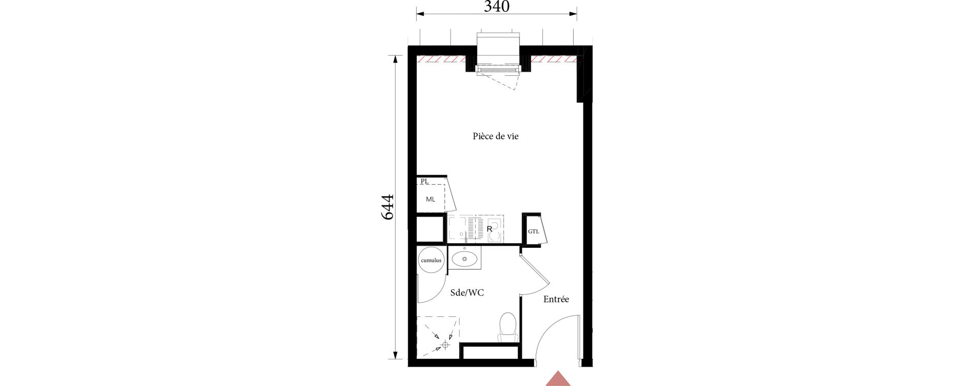 Appartement T1 de 20,54 m2 &agrave; Saint-&Eacute;tienne-Du-Rouvray Joliot - curie