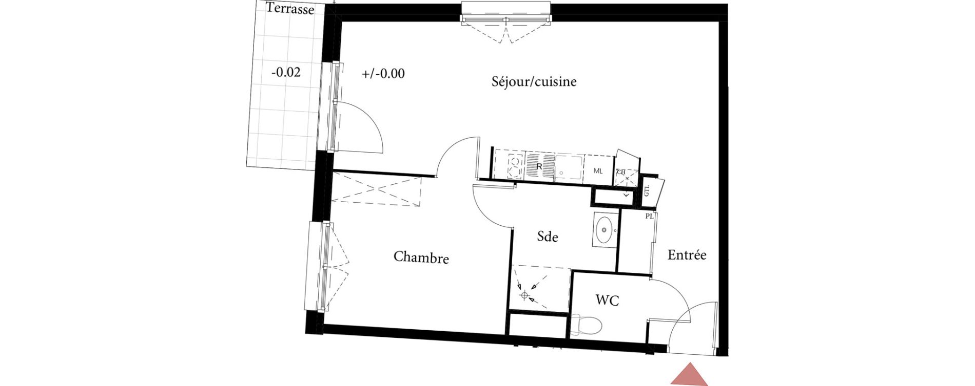 Appartement T2 de 48,17 m2 &agrave; Saint-&Eacute;tienne-Du-Rouvray Joliot - curie