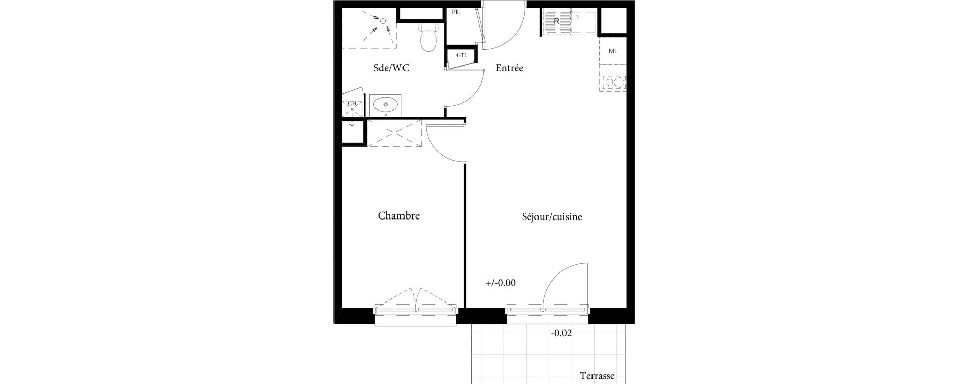 Appartement T2 de 39,98 m2 &agrave; Saint-&Eacute;tienne-Du-Rouvray Joliot - curie
