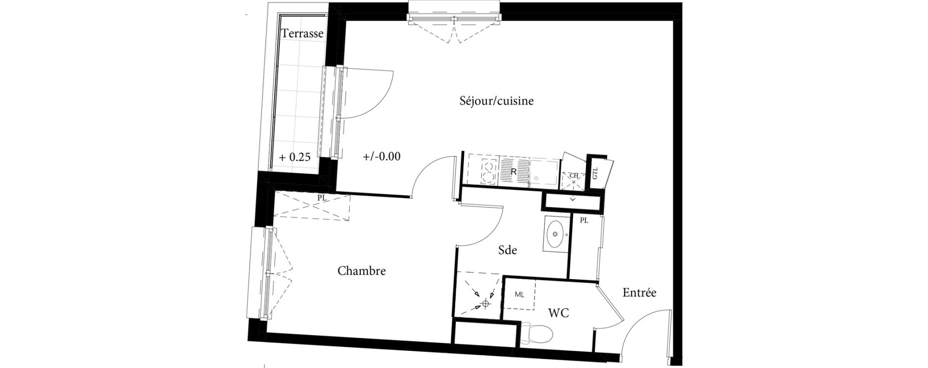 Appartement T2 de 44,01 m2 &agrave; Saint-&Eacute;tienne-Du-Rouvray Joliot - curie