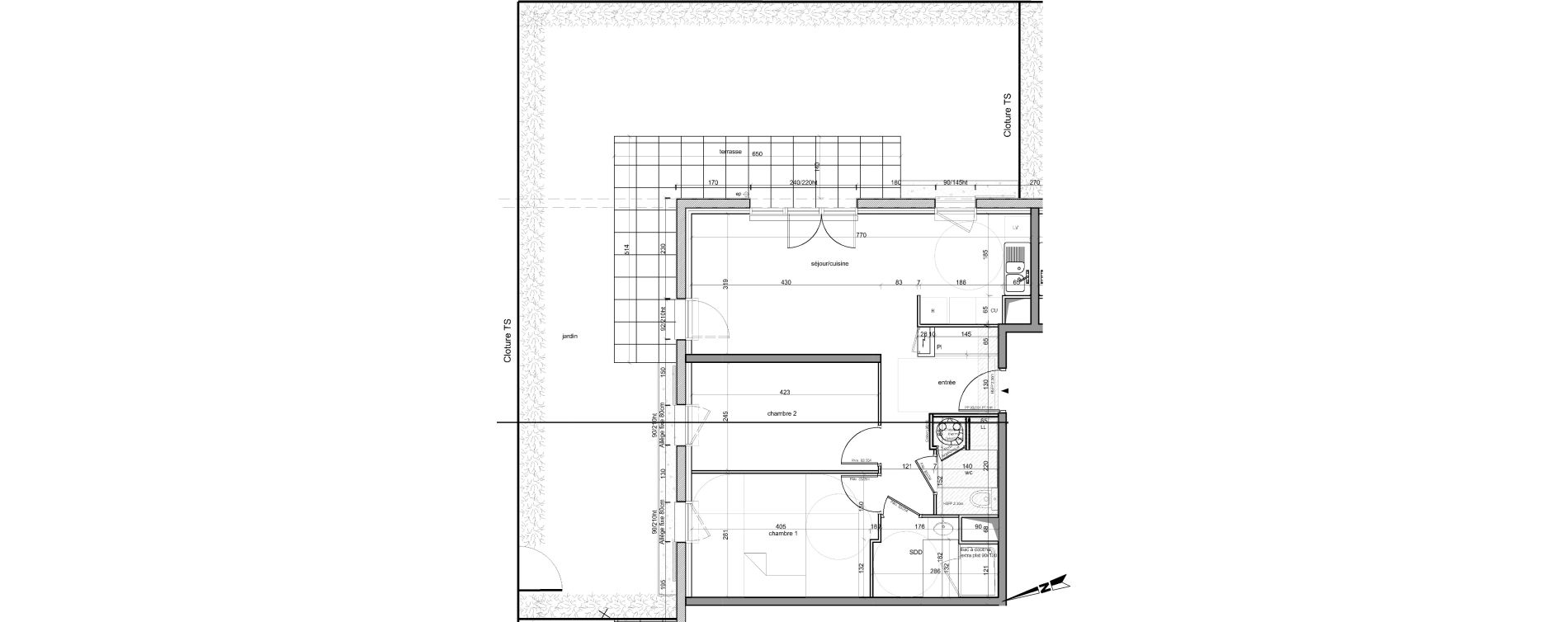 Appartement T3 de 59,10 m2 &agrave; Saint-L&eacute;ger-Du-Bourg-Denis Centre