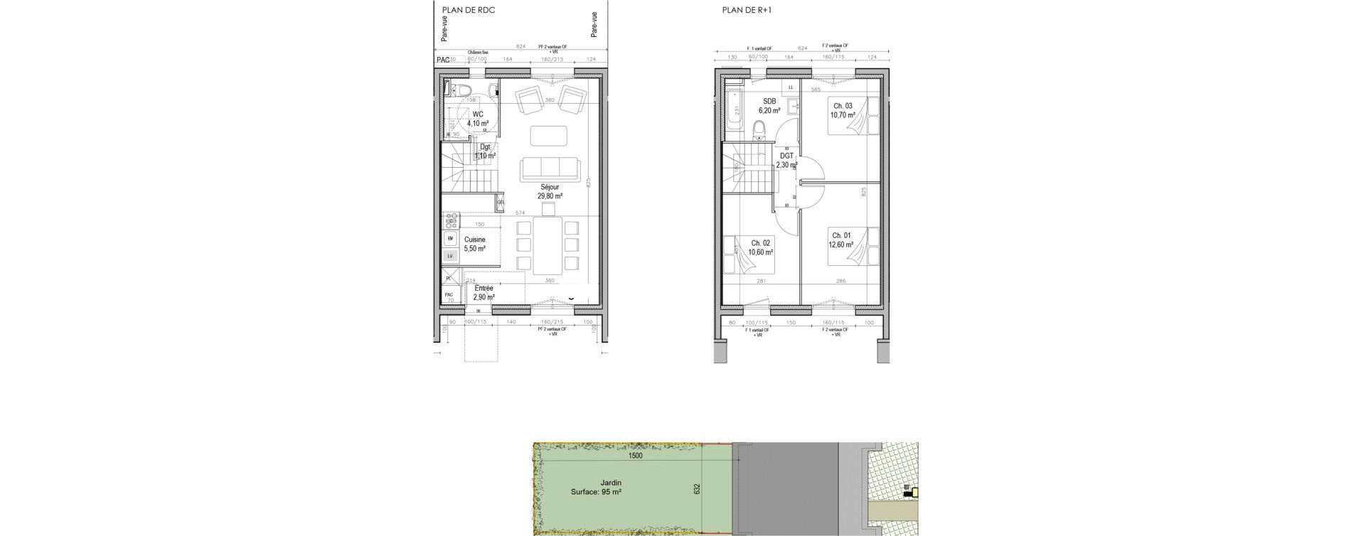 Maison T4 de 85,80 m2 &agrave; Saint-Pierre-L&egrave;s-Elbeuf Centre