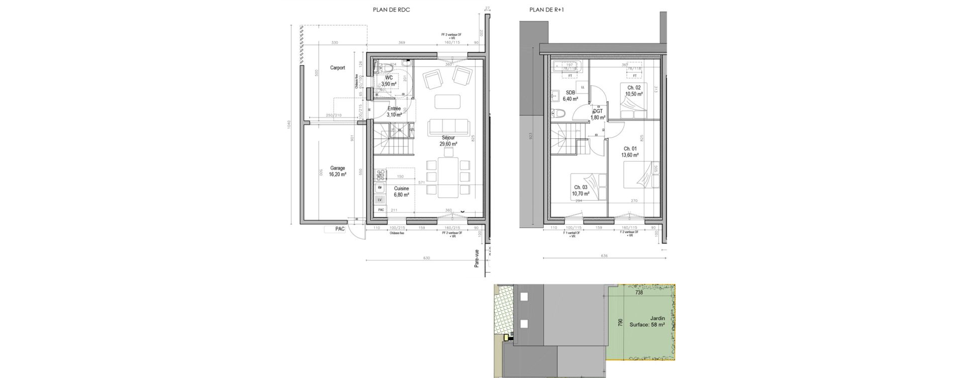 Maison T4 de 86,40 m2 &agrave; Saint-Pierre-L&egrave;s-Elbeuf Centre