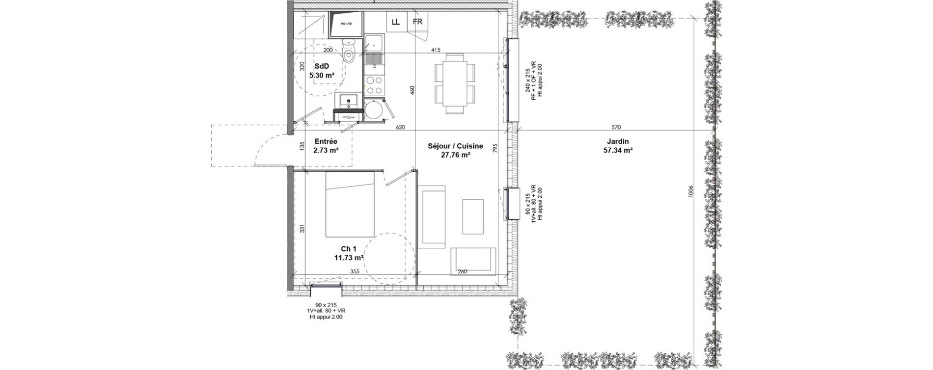 Appartement T2 de 47,52 m2 &agrave; Saint-Pierre-L&egrave;s-Elbeuf Centre
