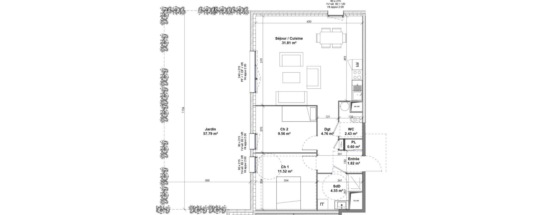 Appartement T3 de 67,05 m2 &agrave; Saint-Pierre-L&egrave;s-Elbeuf Centre