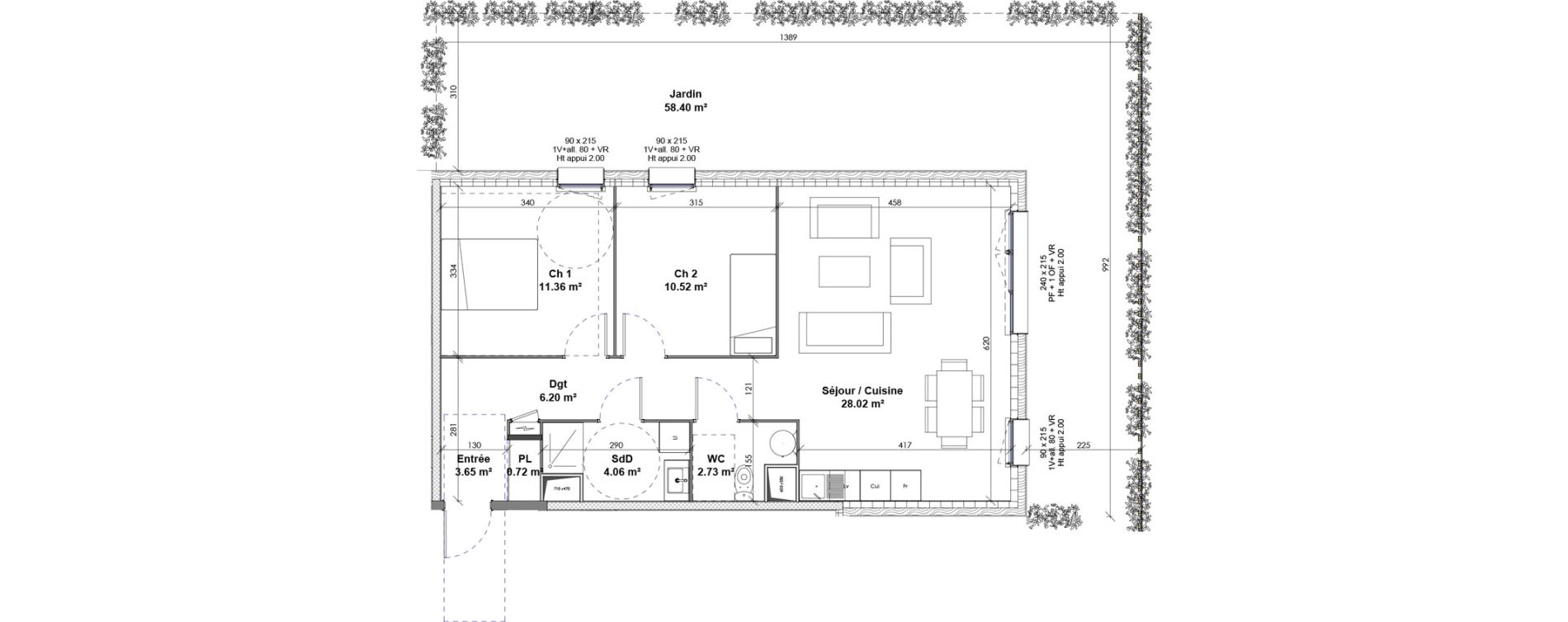 Appartement T3 de 67,26 m2 &agrave; Saint-Pierre-L&egrave;s-Elbeuf Centre