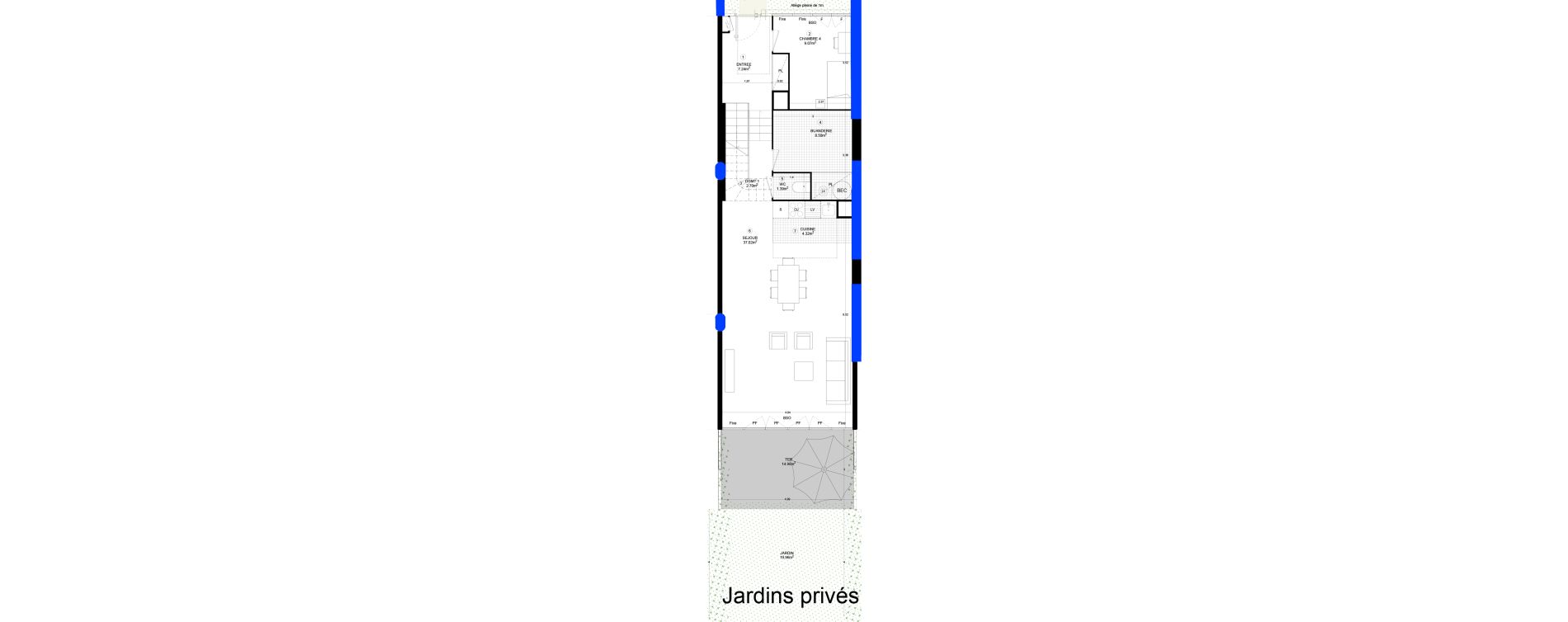 Appartement T5 de 119,74 m2 &agrave; Sainte-Adresse Centre