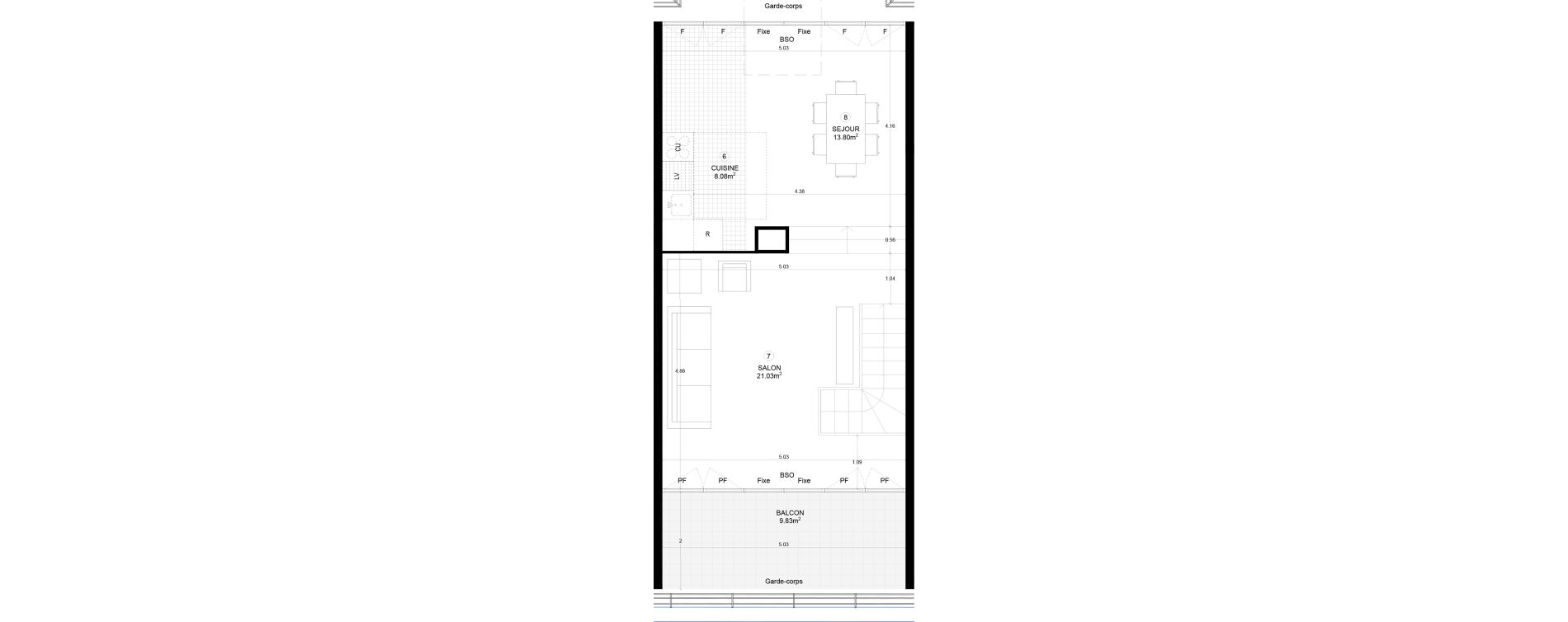 Appartement T2 de 72,16 m2 &agrave; Sainte-Adresse Centre