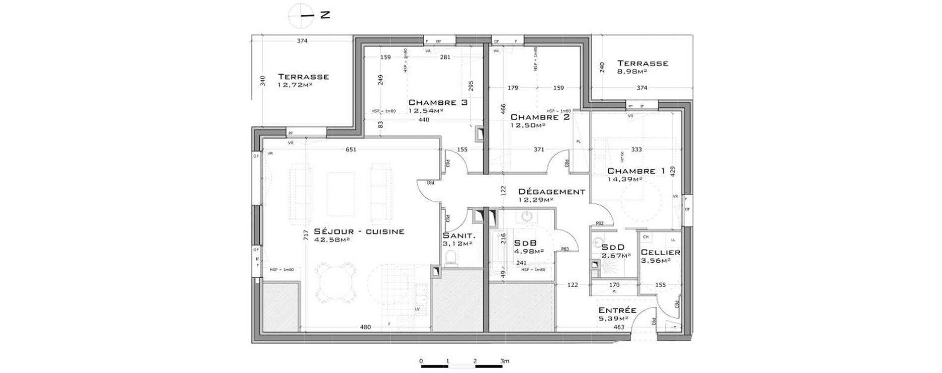 Appartement T4 de 114,02 m2 à Sainte-Adresse Centre