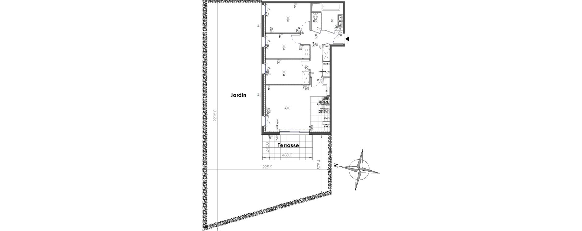 Appartement T4 de 75,88 m2 &agrave; Sainte-Adresse Centre