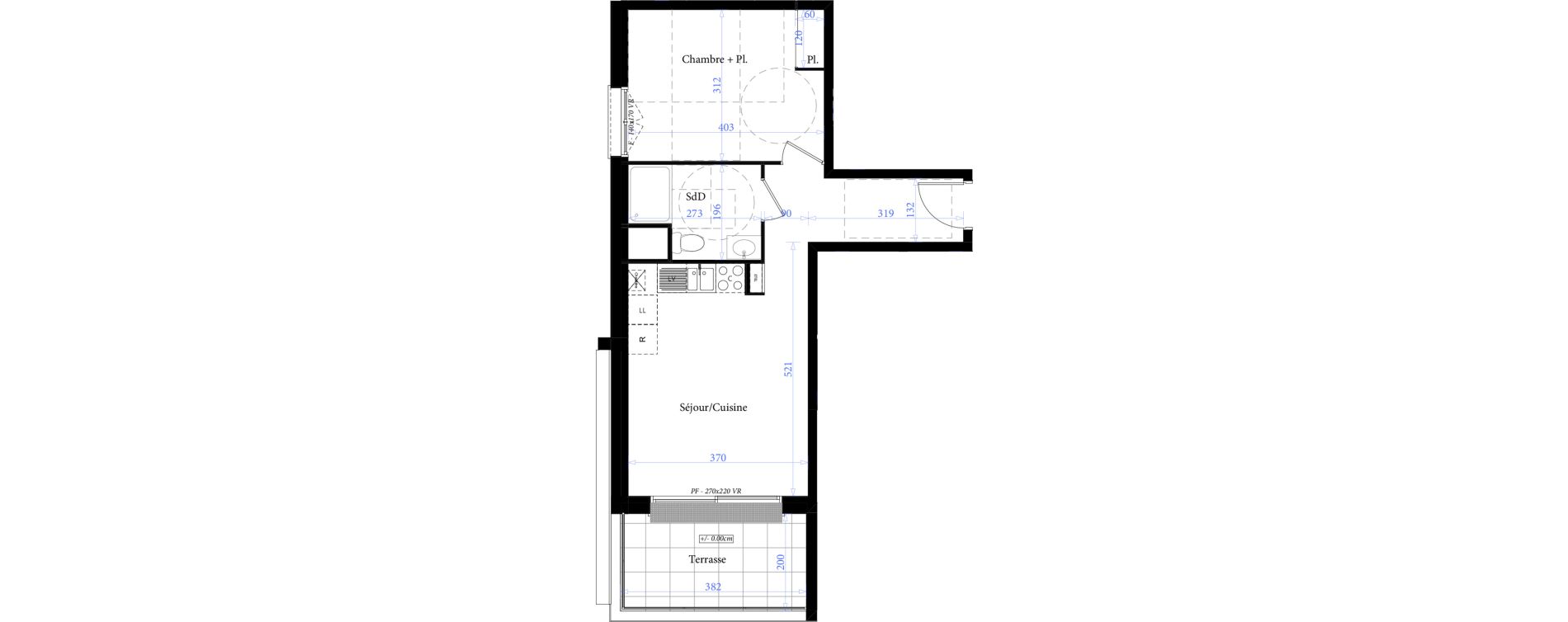 Appartement T2 de 40,74 m2 &agrave; Sotteville-L&egrave;s-Rouen Victor hugo