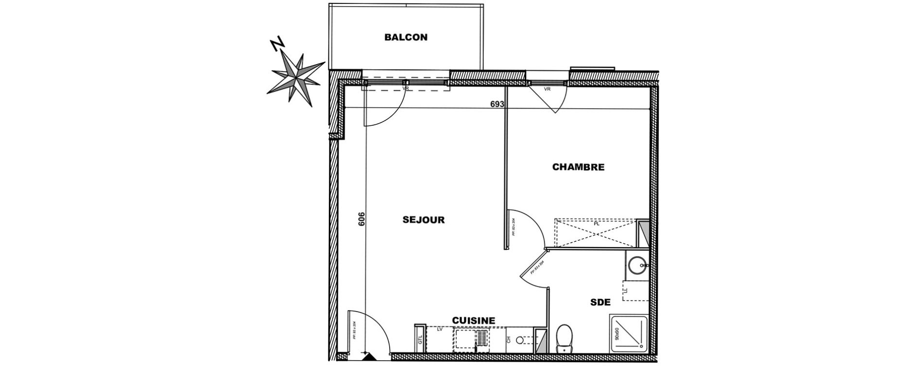 Appartement T2 de 42,04 m2 &agrave; Angoulins Centre