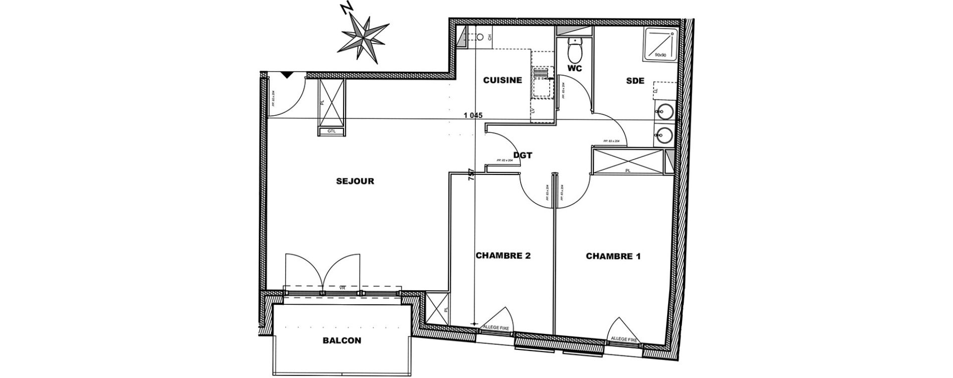 Appartement T3 de 68,06 m2 &agrave; Angoulins Centre